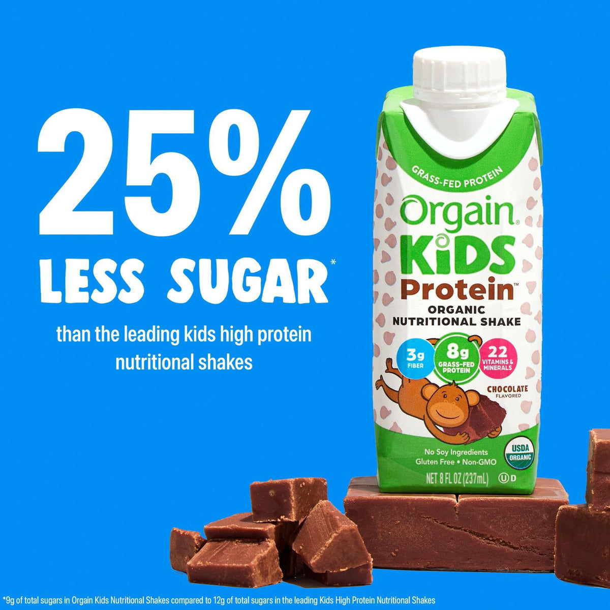 미국직구 Orgain Kids 초콜릿 237ml / Orgain Kids 8g Protein Organic Nutritional Shake, Chocolate,  6