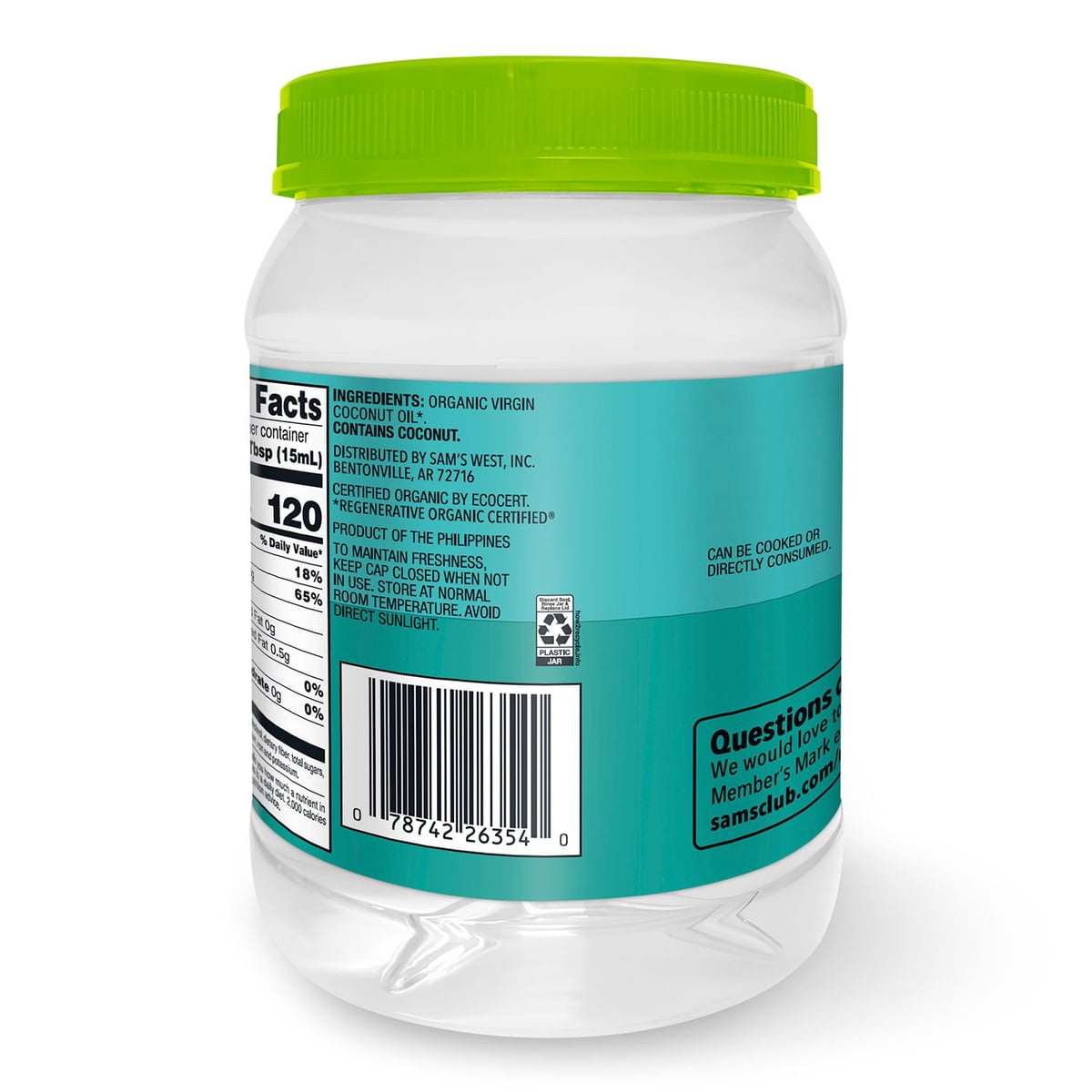 미국직구 멤버스마크 견과 1.6kg / Member's Mark Organic Virgin Coconut Oil, 1.6kg 7