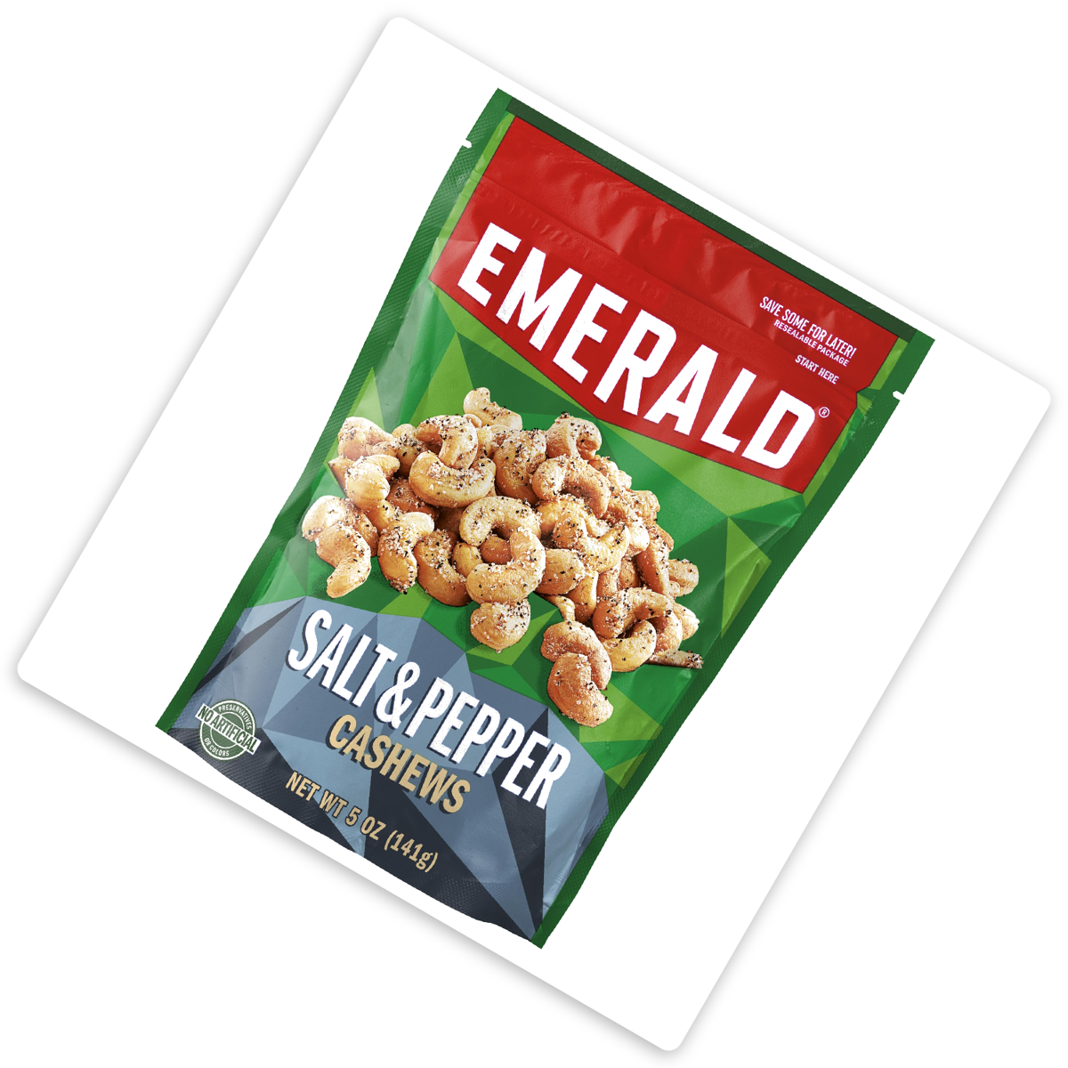 미국직구 Emerald Salt and 견과 142g / Emerald Salt and Pepper Cashews, 2 Bags x 142g Each, with  3