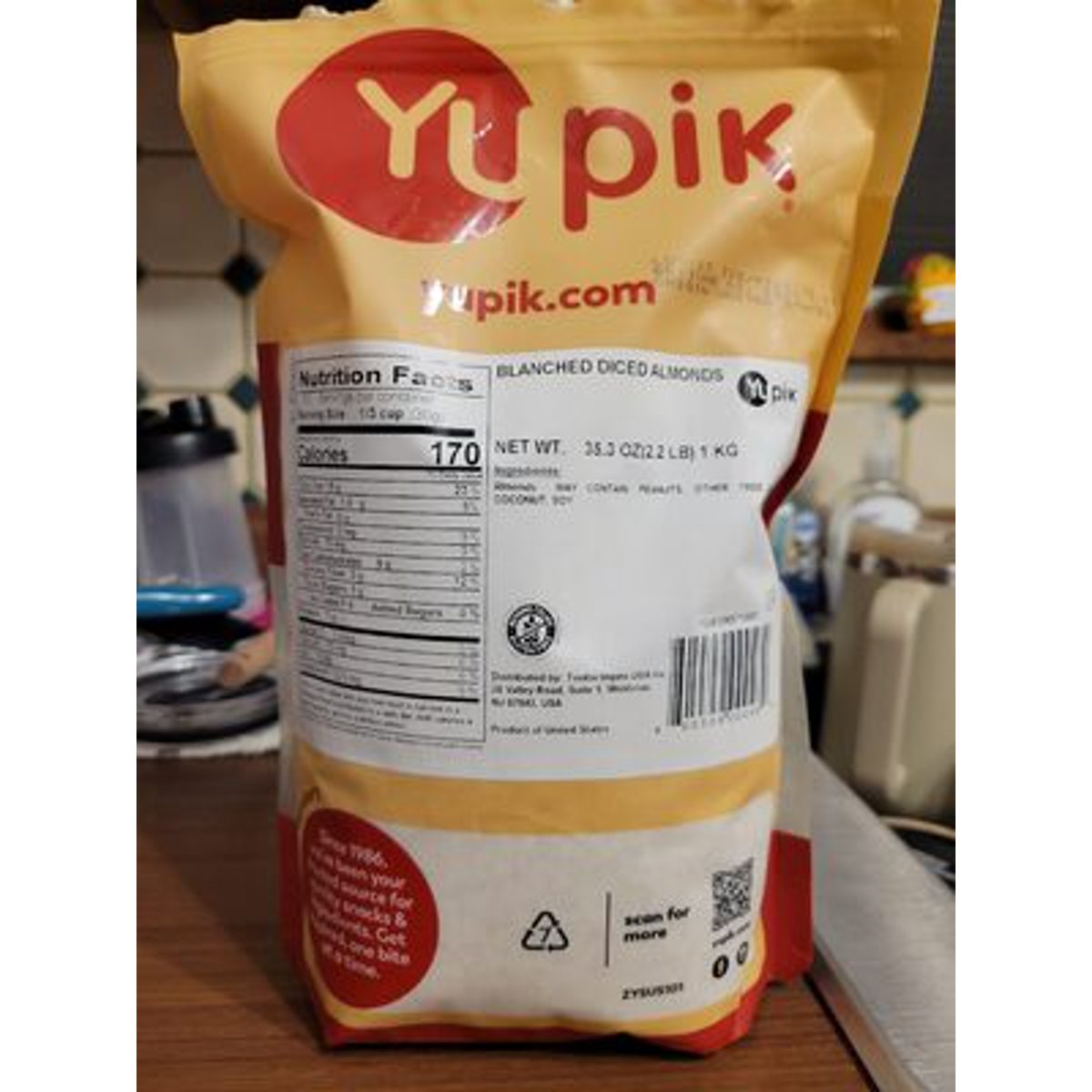 미국직구 Yupik Blanched Diced 견과 57g / Yupik Blanched Diced Almonds, 1 Bag, 2.2 lb, with Bybie 2
