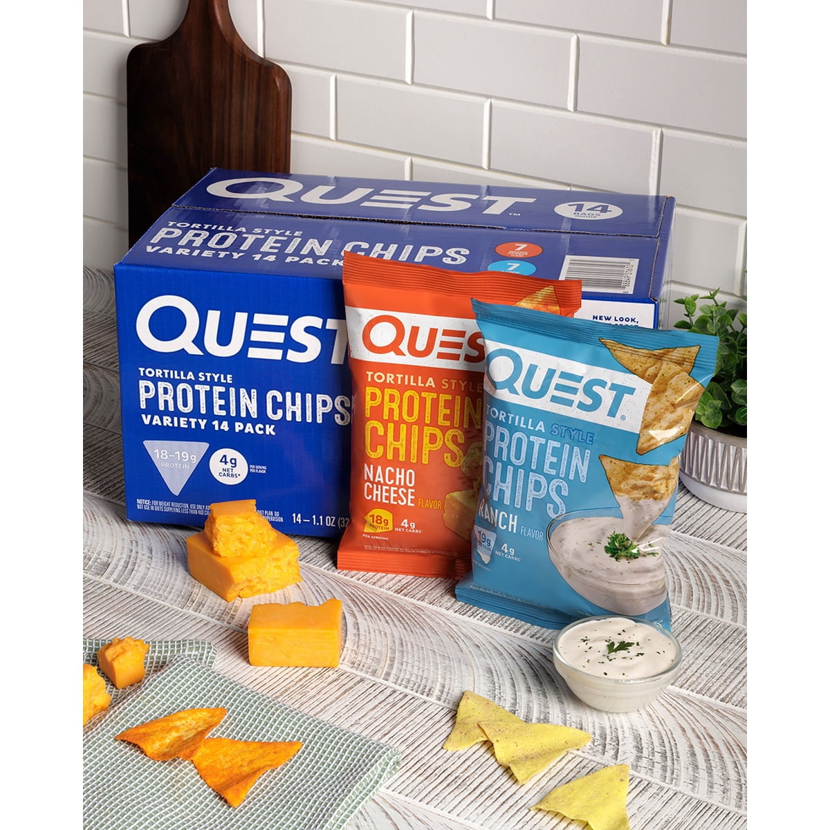 미국직구 Quest Tortilla Style 19g 14팩 [배송 7~12일] / Quest Tortilla Style 18-19g Protein Chip Va 5