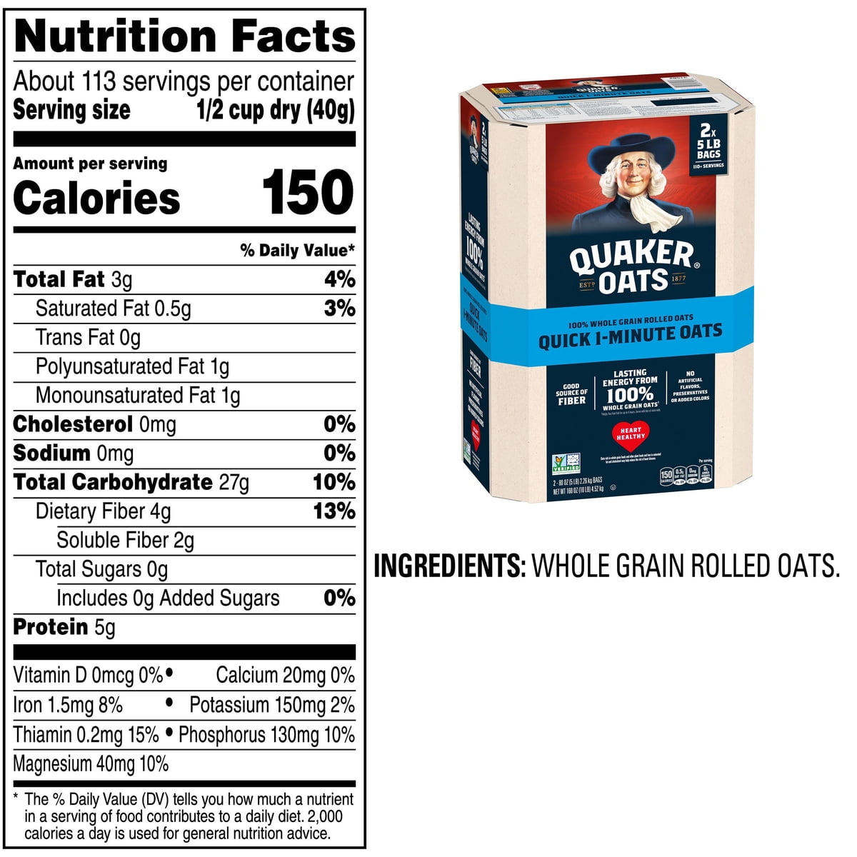 미국직구 Quaker Quick 1-Minute 4.5kg / Quaker Quick 1-Minute Oats, 4.5kg 2