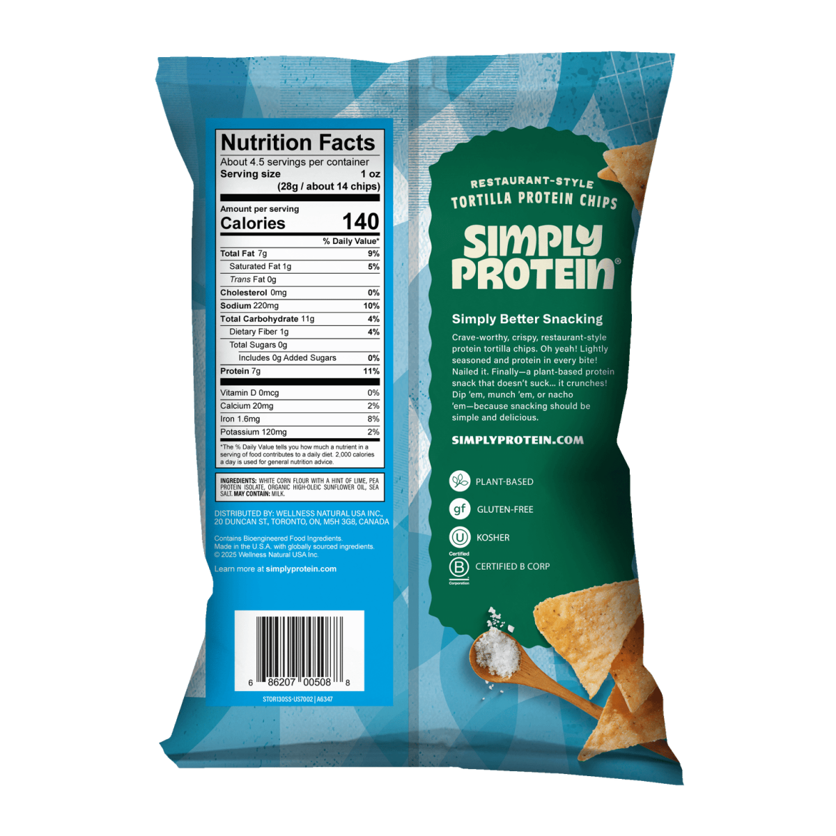 미국직구 130g 12팩 / (Pack Of 12) Simply Protein Chips Tortilla Sea Salt 130g 2