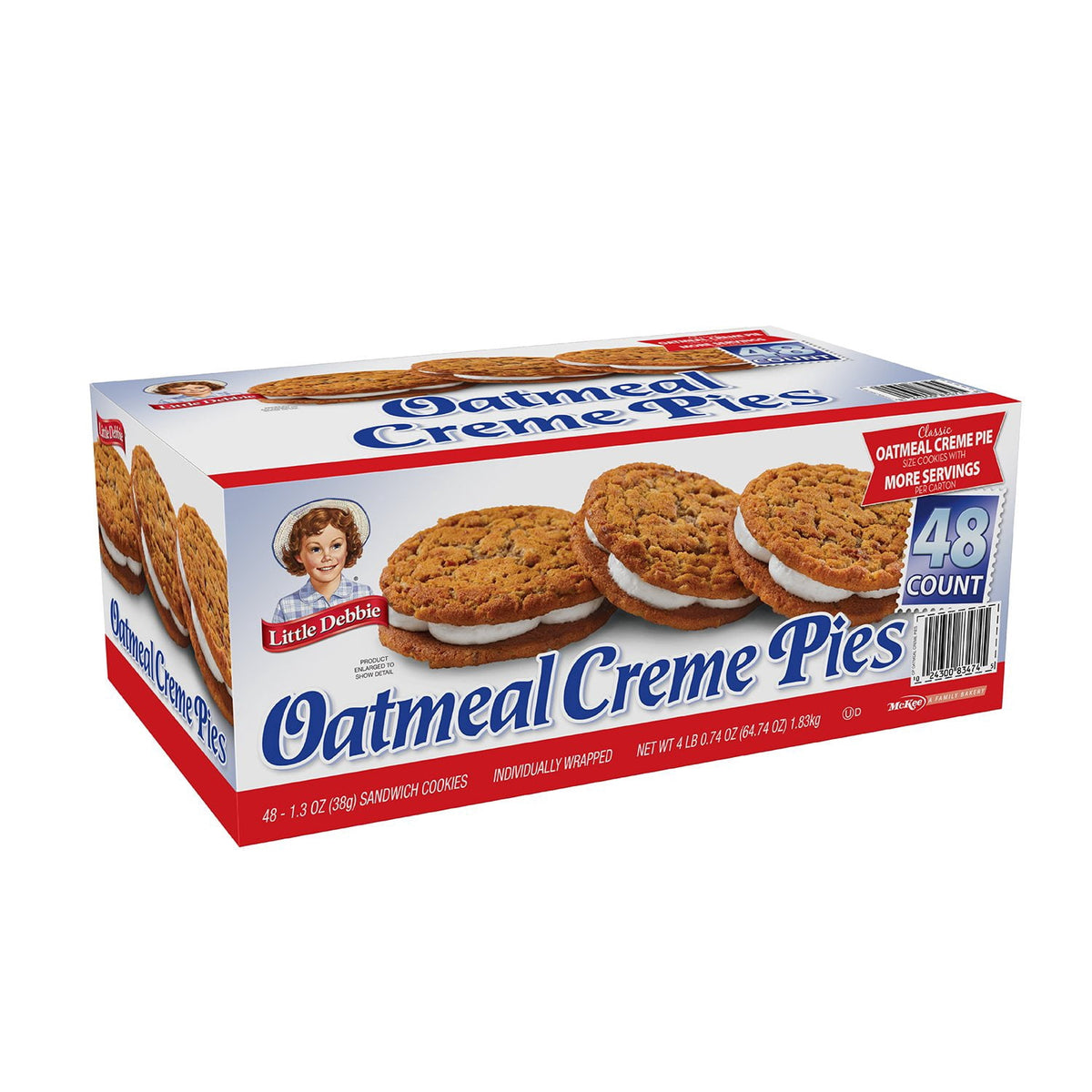 미국직구 Little Debbie Oatmeal 37g / Little Debbie Oatmeal Creme Pies, 37g, 48 pk. 1