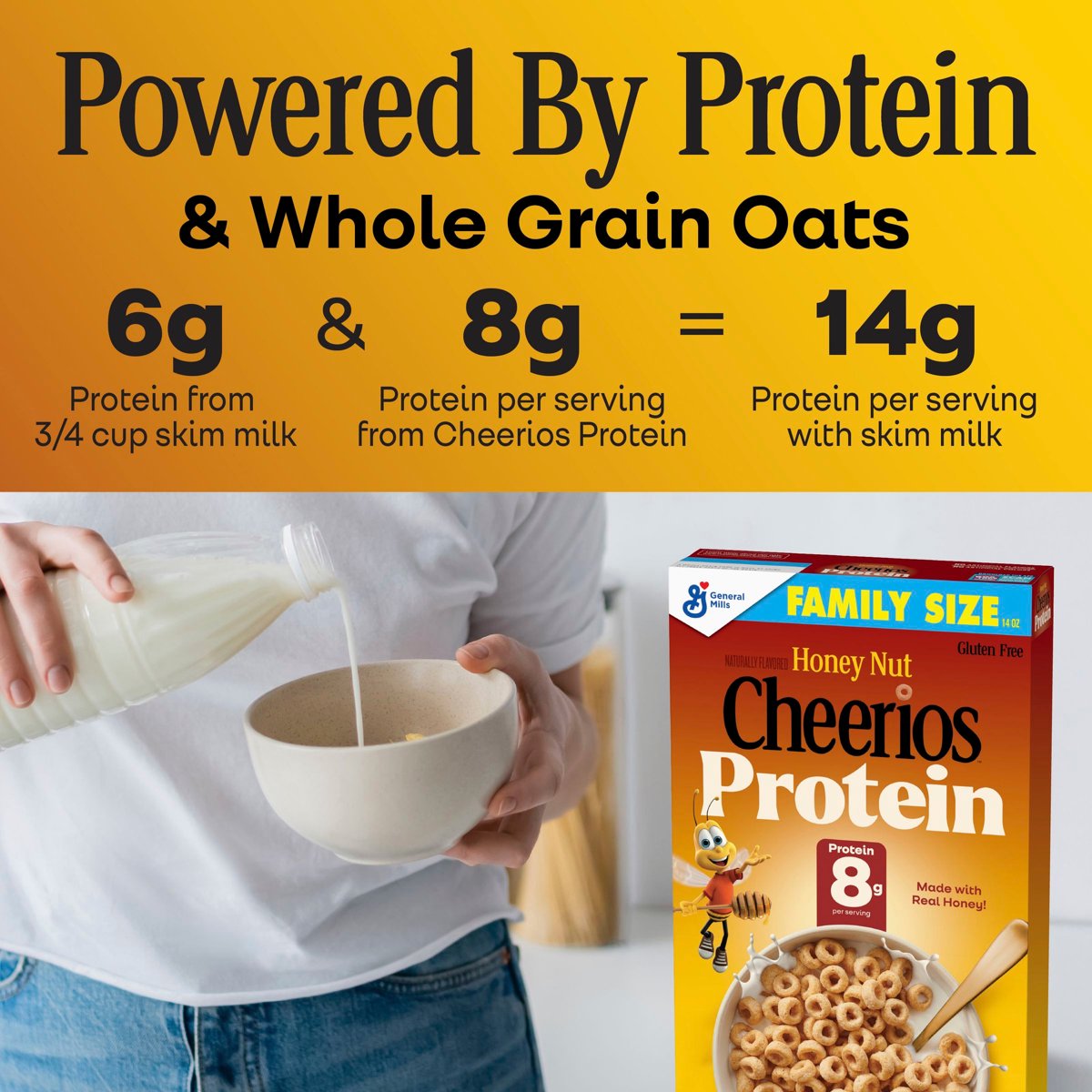 미국직구 Cheerios 견과 397g 2팩 / Cheerios Protein Cereal, Honey Nut, 8g Protein, Family Size, 39 5