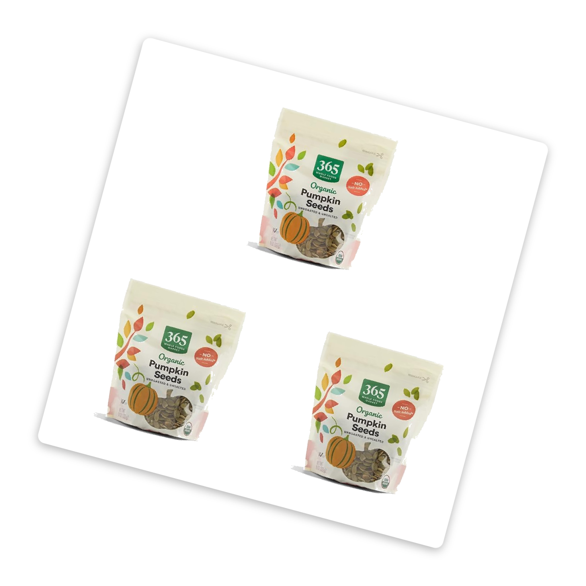 미국직구 3 Pack 365 227g 3팩 / 3 Pack | 365 by Whole Foods Market Pumpkin Seeds, 3 Bags x 227g  2