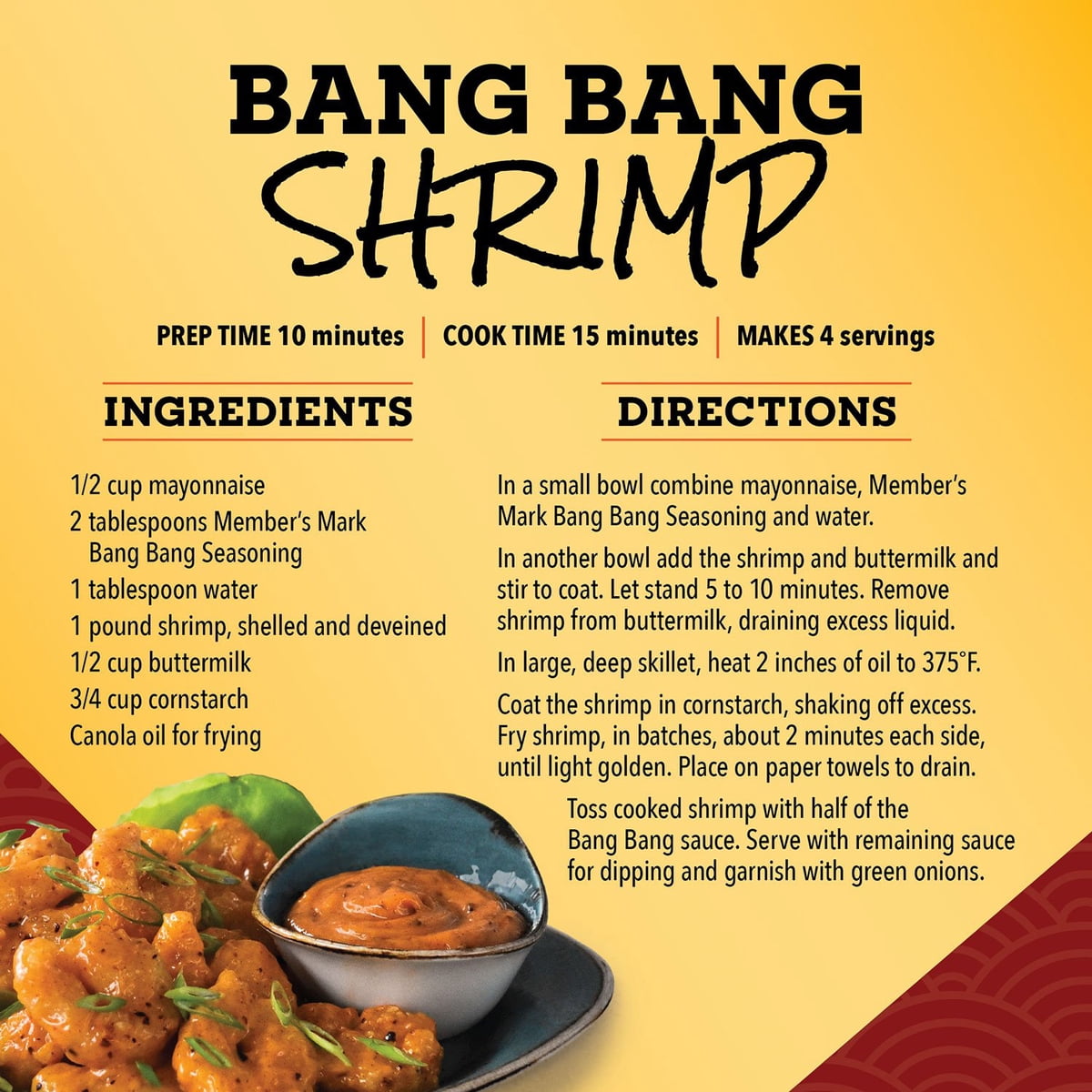 미국직구 멤버스마크 255g / Member's Mark Bang Bang Sweet & Spicy Seasoning & Sauce Mix, 255g 5