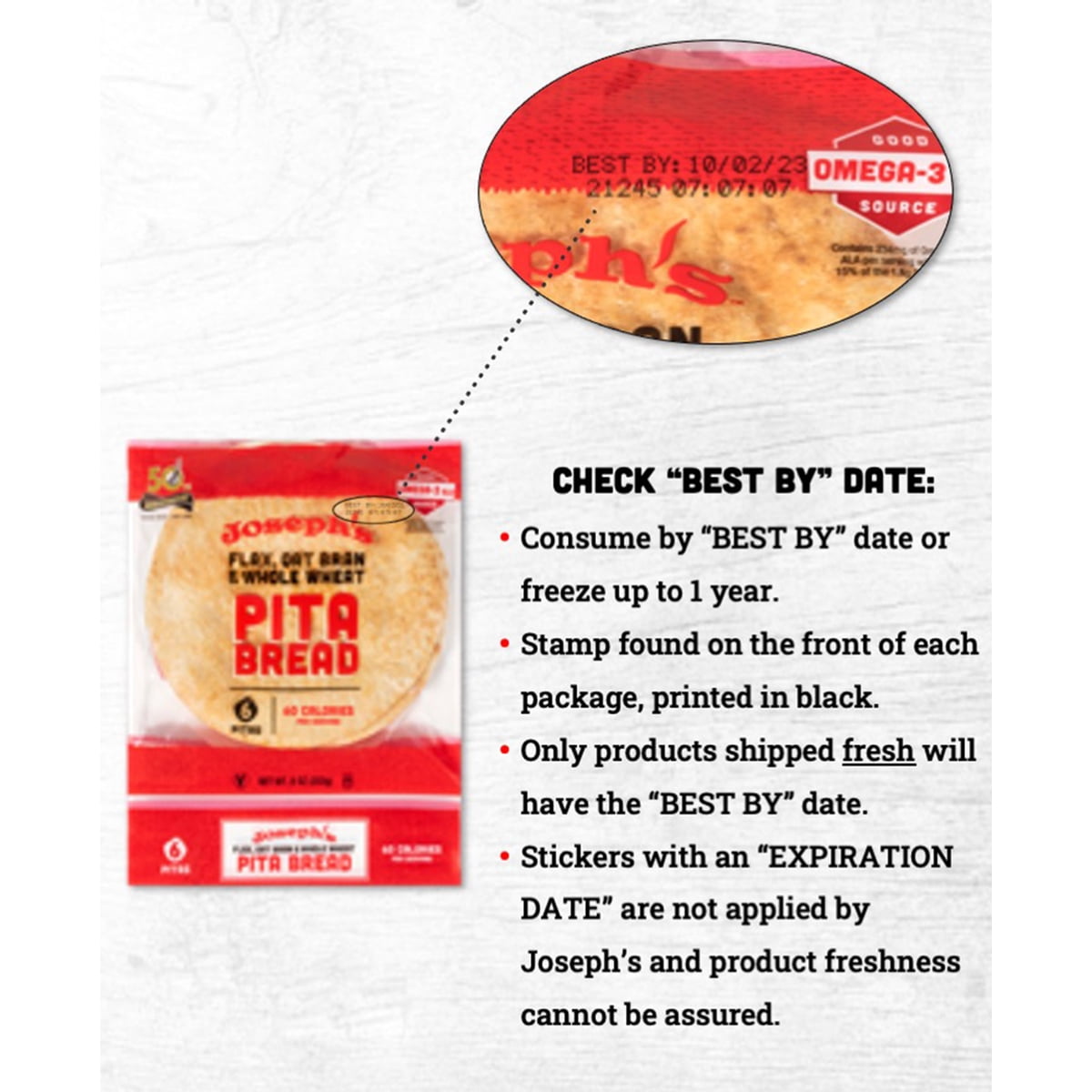 미국직구 Joseph s Low / Joseph’s Low Net Carb Flax Pita Bread, 1 Pack, 6 Count x2 Bundle 2