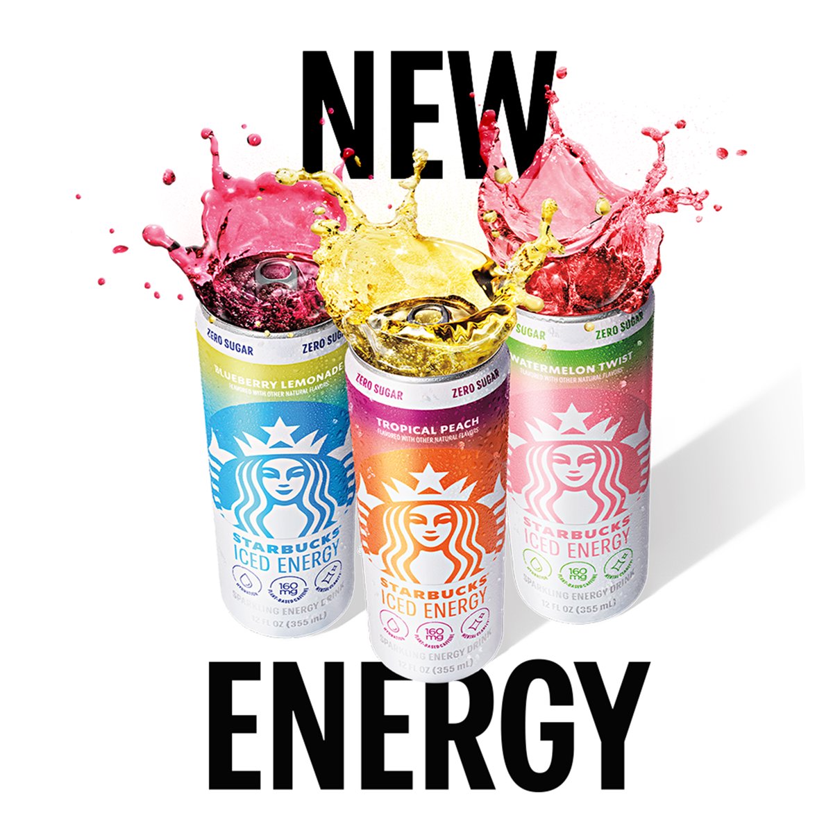 미국직구 Starbucks Iced Energy 355ml 2팩 / Starbucks Iced Energy Watermelon Twist 355ml Can, 2  4