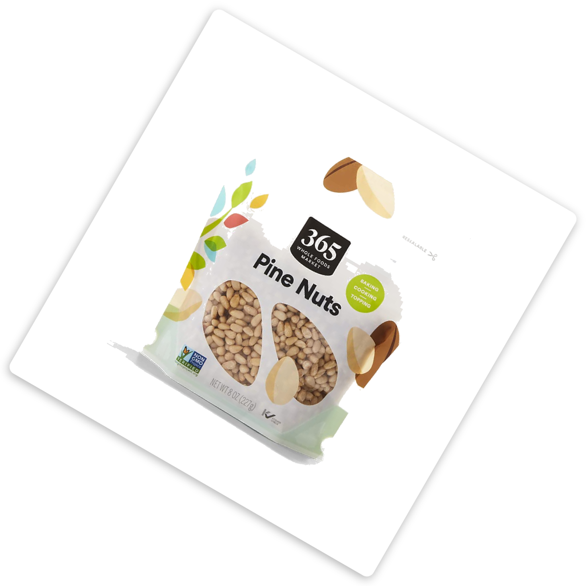 미국직구 3 Pack 365 견과 227g 3팩 / 3 Pack | 365 by Whole Foods Market Unsalted Pine Nuts, 1 Bag, 3