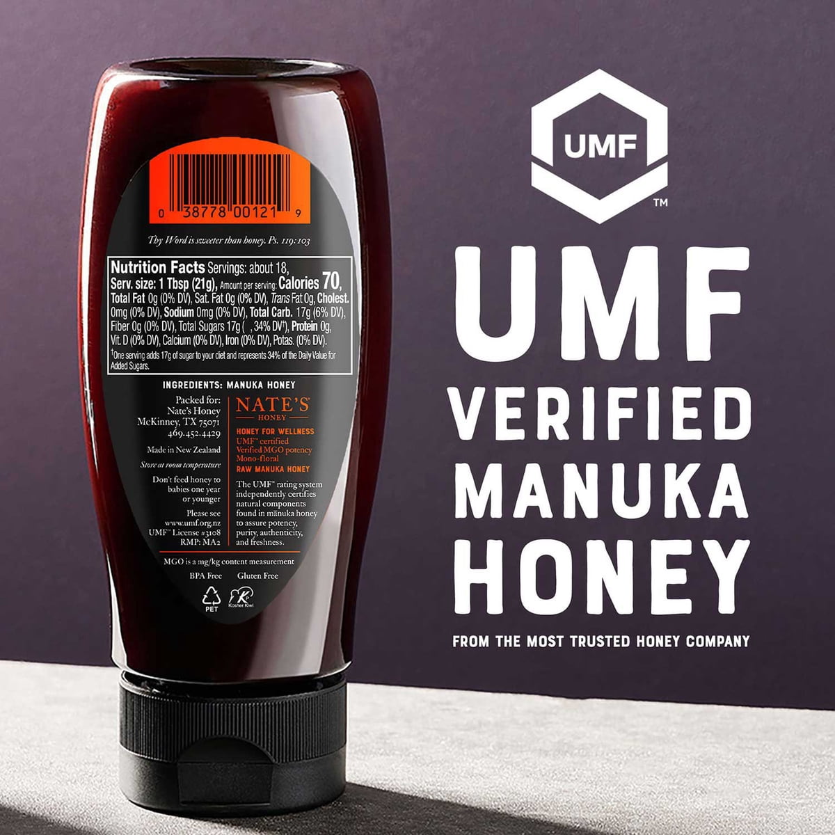 미국직구 Nate's Honey New 374g / Nate's Honey New Zealand Manuka Honey, 374g 2