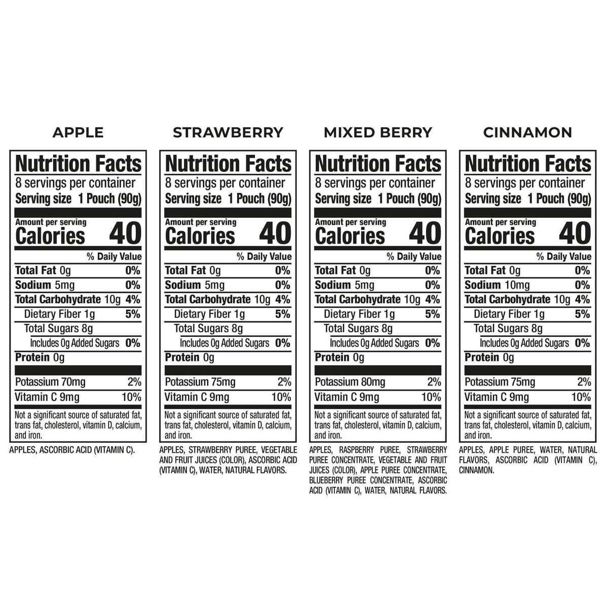 미국직구 Mott's No Sugar 91g 32팩 / Mott's No Sugar Added Applesauce Variety Pack, 91g, 32 ct. 2