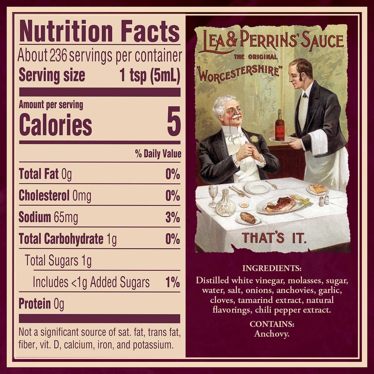 미국직구 Lea & Perrins 567g / Lea & Perrins The Original Worcestershire Sauce, 567g, 2 pk. 2