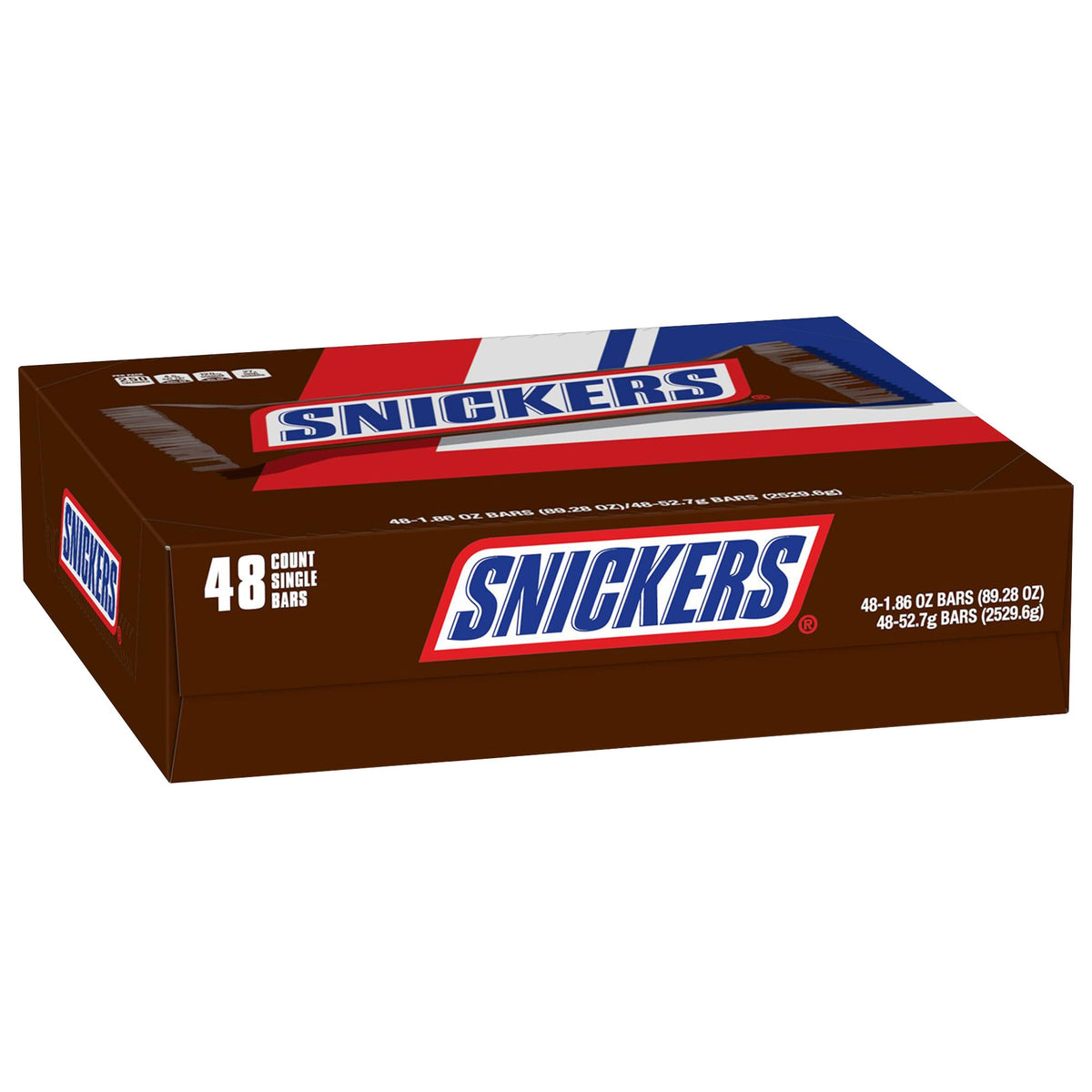 미국직구 스니커즈 Peanut Chocolate Candy Bar, Full Size, 1.86 oz, 48 ct