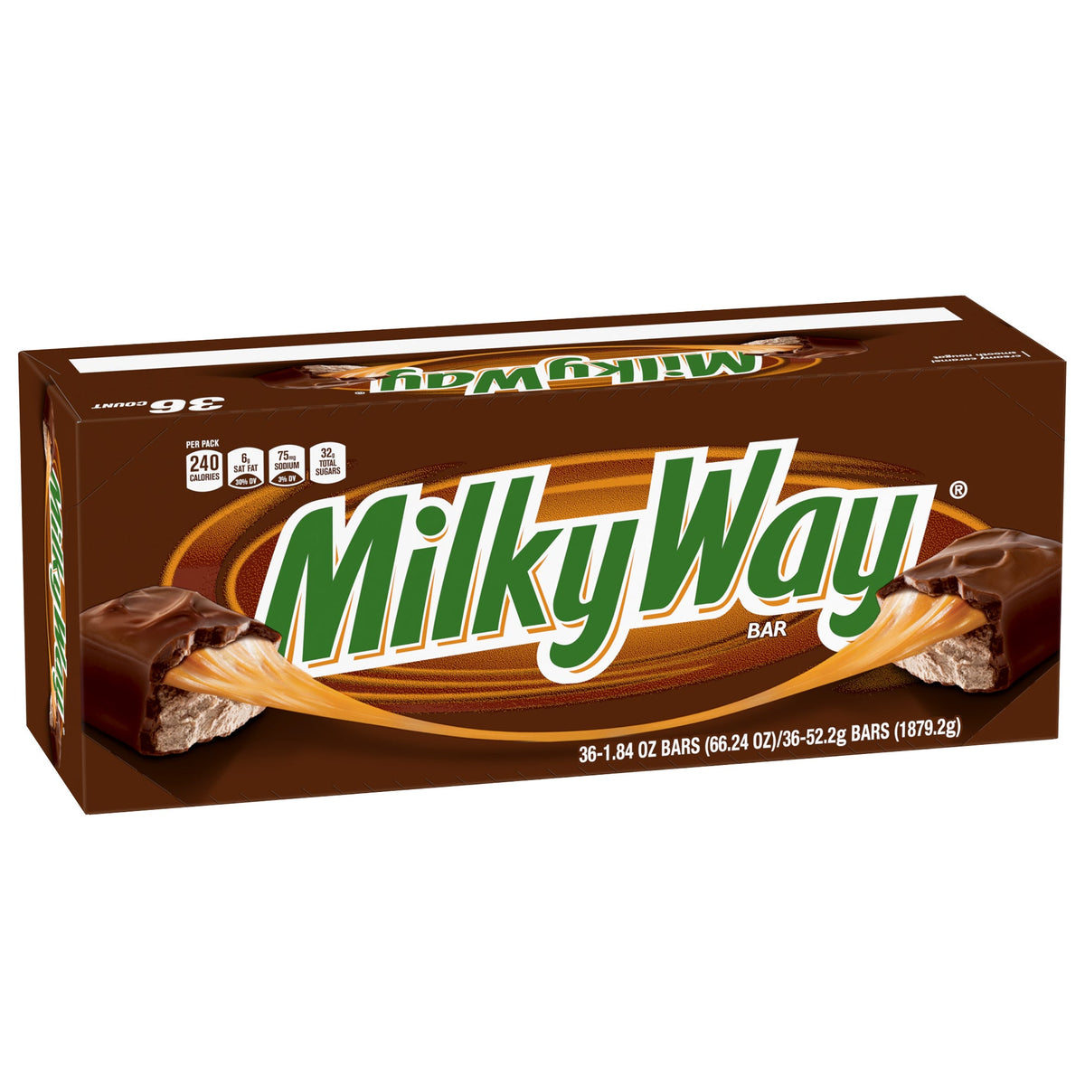 미국직구 Milky Way Caramel Chocolate Candy Bar, Full Size, 1.84 oz, 36 ct