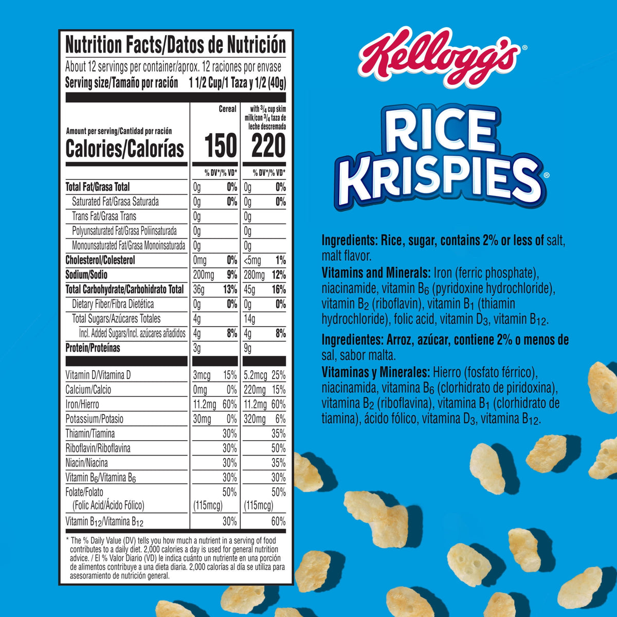 미국직구 Kellogg's Rice Krispies 비타민 255g 2팩 / Kellogg's Rice Krispies Original Breakfast Cere 7