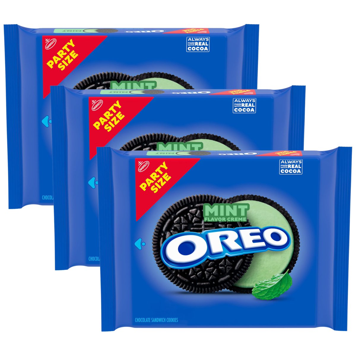 미국직구 3x Oreo 초콜릿 707g 3팩 / 3x | Oreo Mint Creme Chocolate Sandwich Cookies, Party Size, 70 2