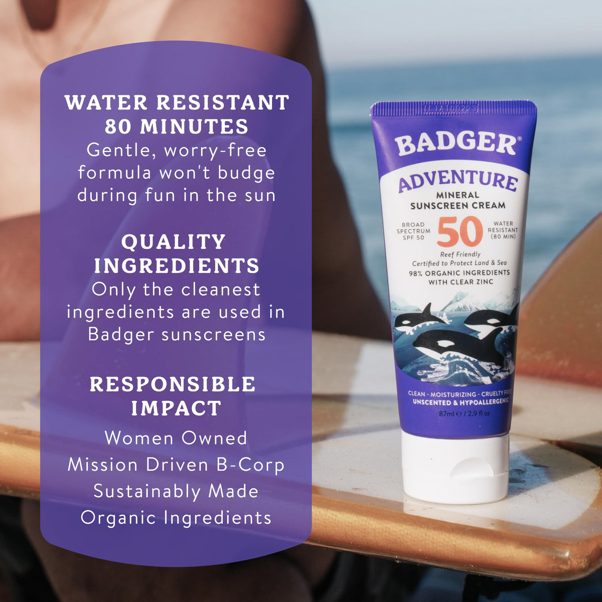 Badger 선크림 SPF50 7