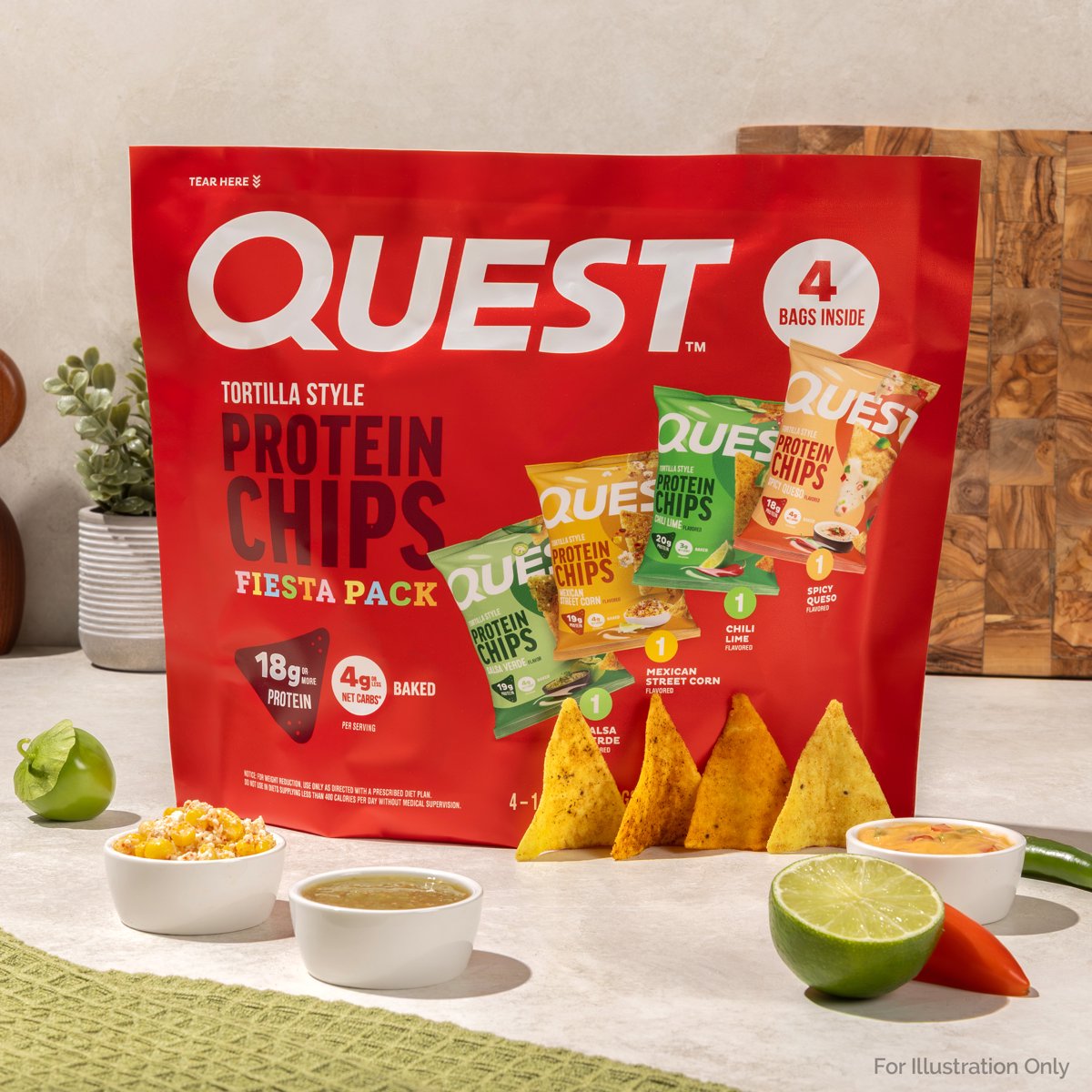 미국직구 Quest Tortilla Style 18g / Quest Tortilla Style Protein Chips, Mixed Variety Fiesta P 4