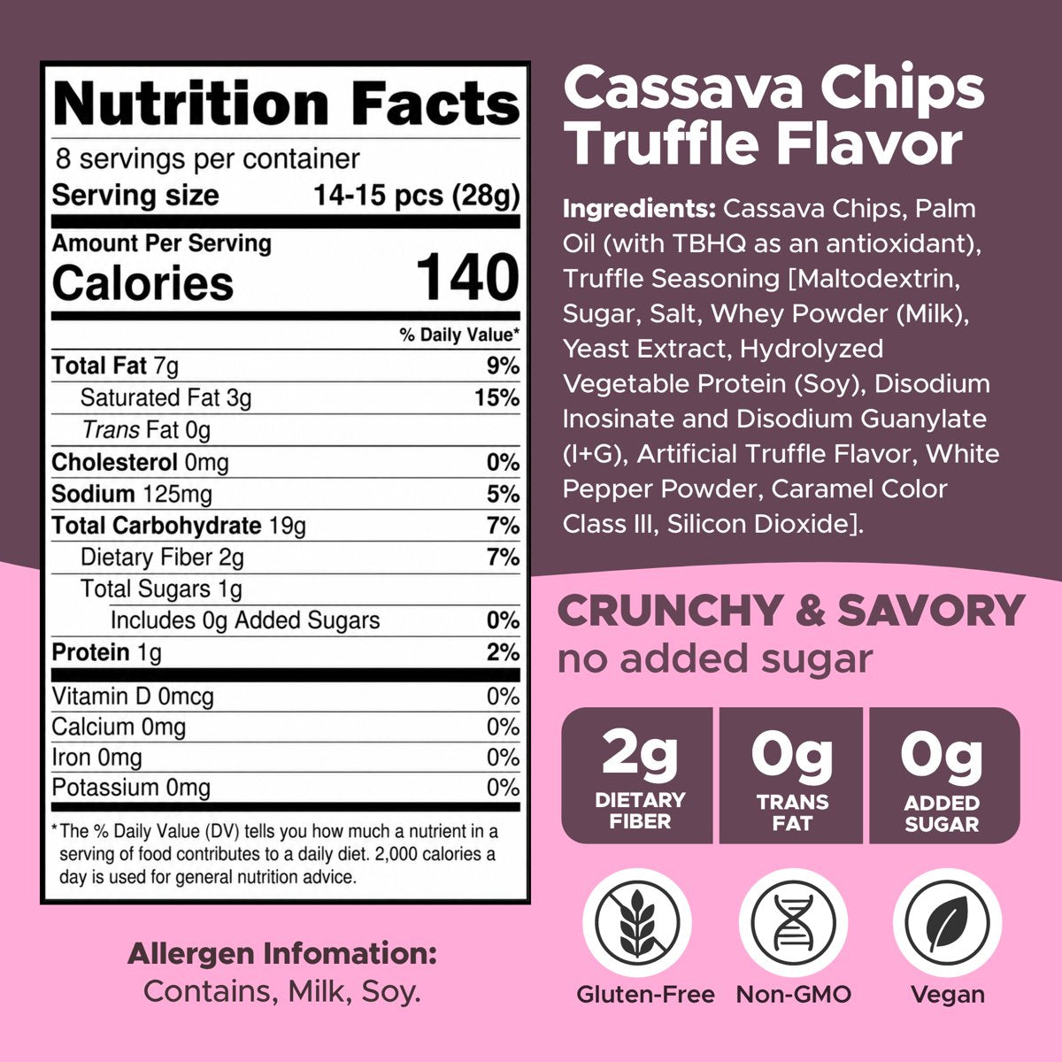 미국직구 Jans Cassava Chips 초콜릿 227g / Jans Cassava Chips, Truffle Flavor (227g, Pack of 1) Gl 3