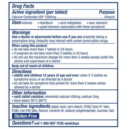 미국직구 텀스 울트라 제산 츄어블 TUMS Antacid Ultra Strength, 265 Chewable Tablets