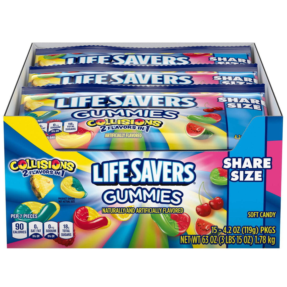 미국직구 Life Savers Gummies Collisions, 4.2 oz, 15 ct