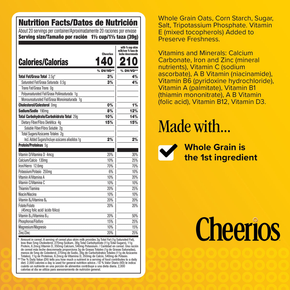 미국직구 치리오스 Heart Healthy Gluten Free Breakfast Cereal, Resealable Bag, 28 oz