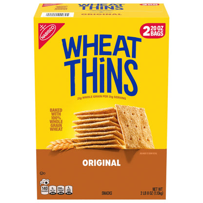 미국직구 Wheat Thins Whole Grain Wheat Crackers, Original, 40 oz