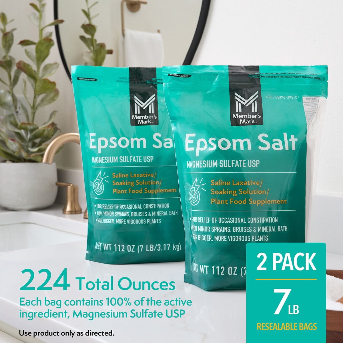 미국직구 멤버스마크 / Member's Mark Epsom Salt, 7 lbs., 2 pk. 3