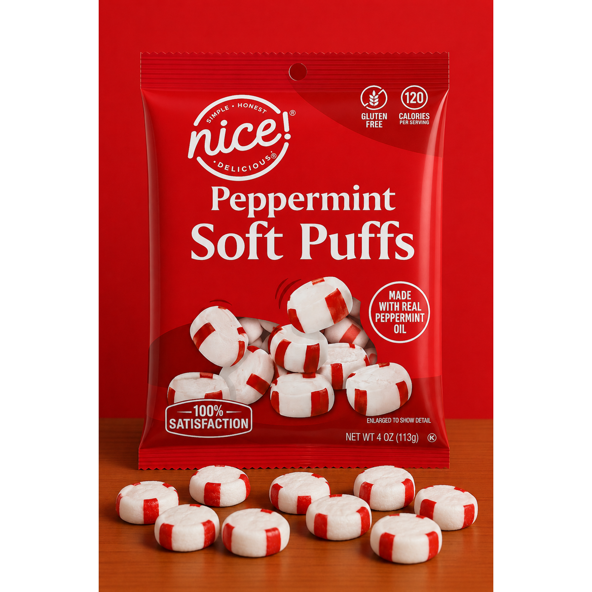 미국직구 Nice Peppermint Soft 캔디 113g 2팩 / Nice! Peppermint Soft Puffs Candy, 113g Bag, 2 Pack 3