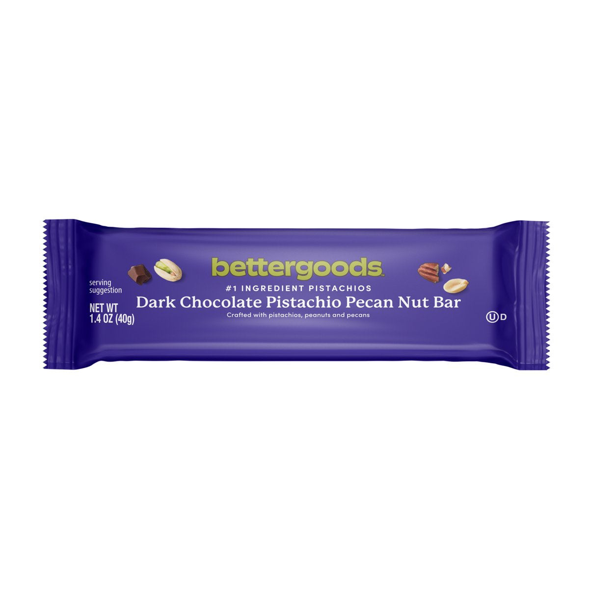 미국직구 bettergoods 초콜릿 40g / bettergoods Dark Chocolate Pistachio Pecan Nut Bars, 40g, 5 Cou 4