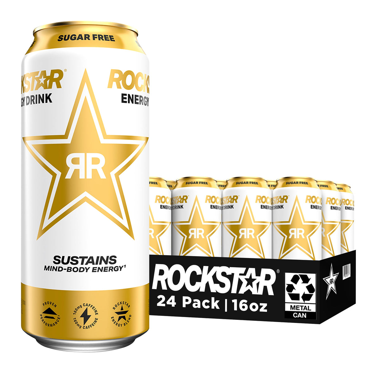미국직구 Rockstar Energy Drink, Sugar Free, 16 fl oz, 24 ct