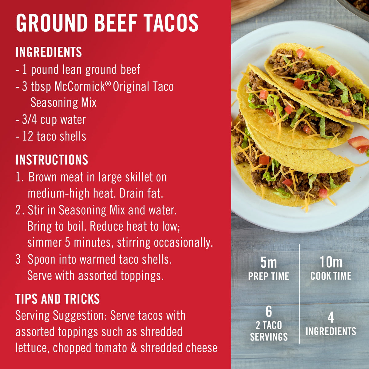 미국직구 맥코믹 Original Taco Seasoning Mix, 8.5 oz Bottle