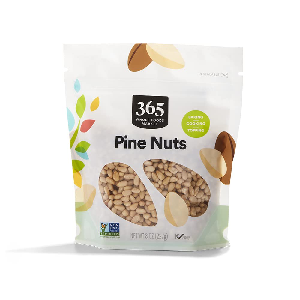 미국직구 3 Pack 365 견과 227g 3팩 / 3 Pack | 365 by Whole Foods Market Unsalted Pine Nuts, 1 Bag, 4