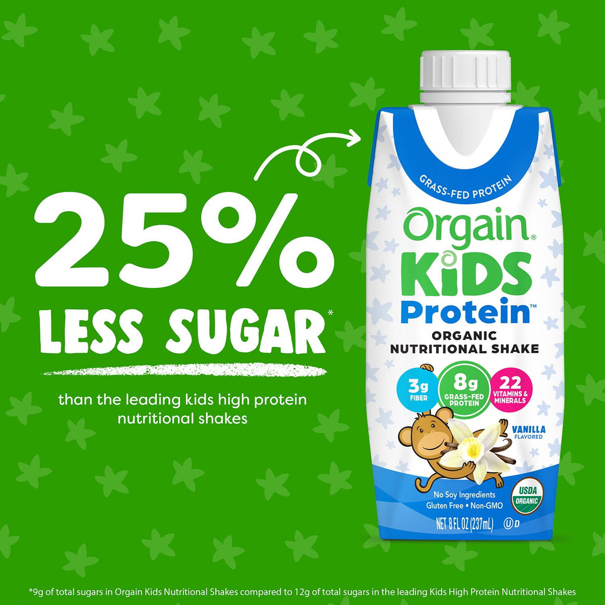미국직구 Orgain Kids 237ml / Orgain Kids 8g Protein Organic Nutritional Shake, Vanilla, 237ml, 6