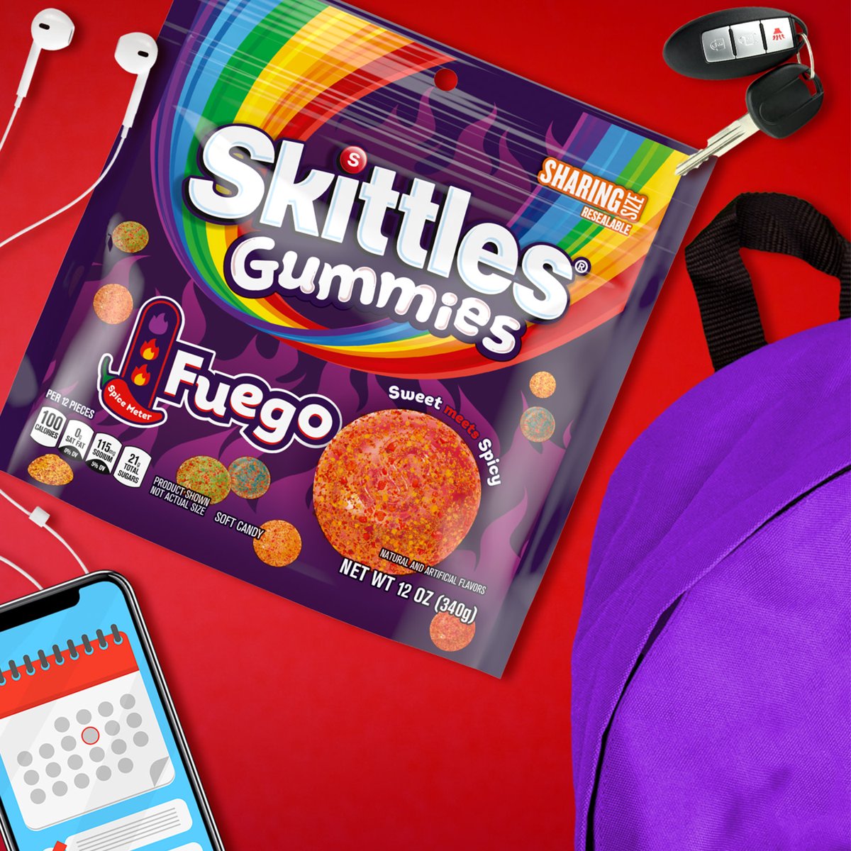 미국직구 Skittles 젤리 340g 2팩 / Skittles Gummies Fuego Gummy Candy, Sharing Size - 340g Reseala 4