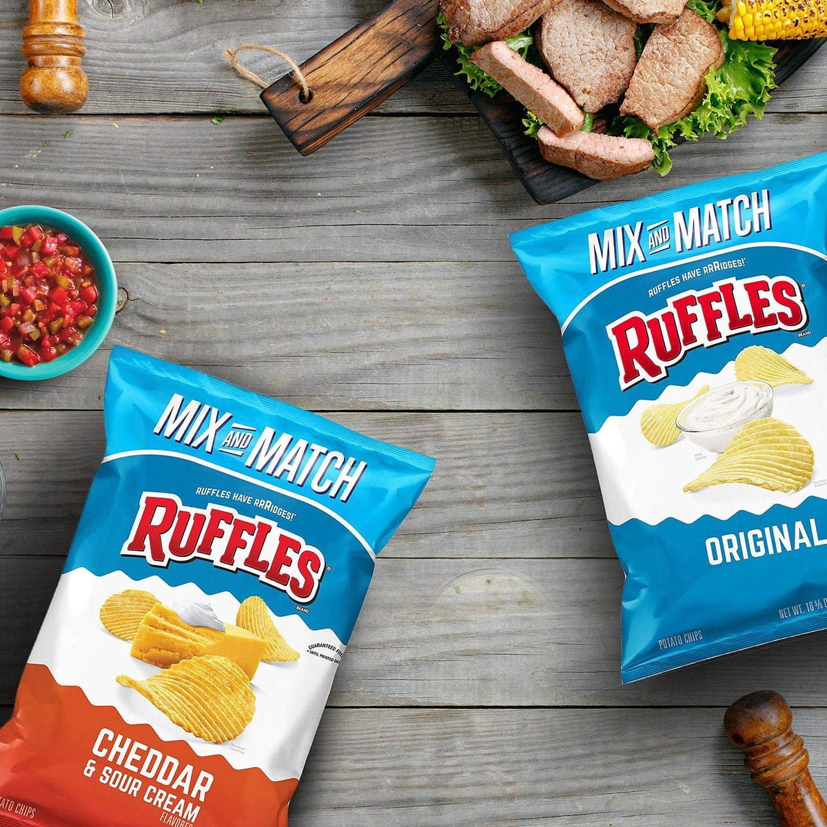 미국직구 Ruffles Cheddar & 447ml / Ruffles Cheddar & Sour Cream Potato Chips, 447ml 4