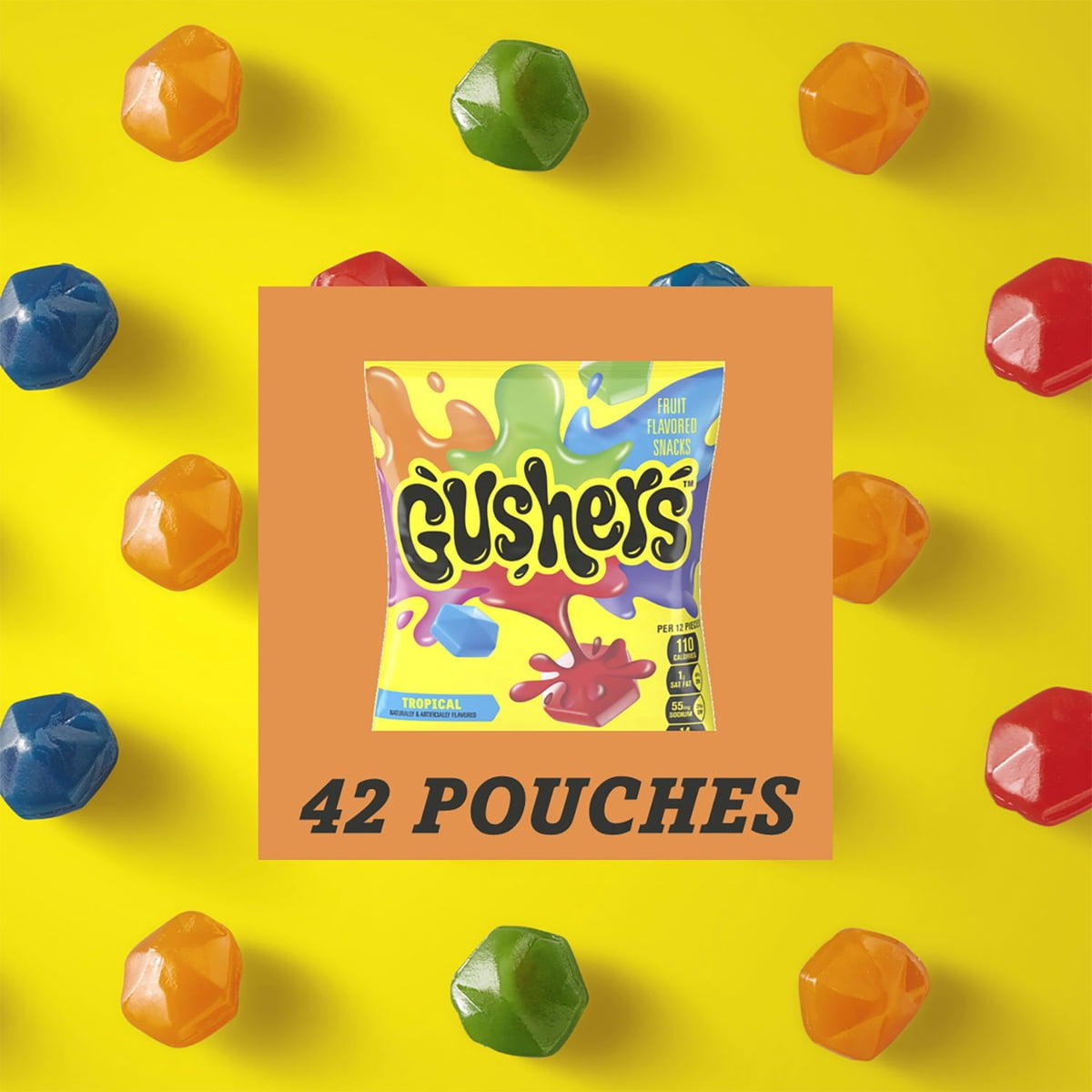 미국직구 Gushers Strawberry & 23g / Gushers Strawberry & Tropical Variety Pack Snacks, 23g, 42 4