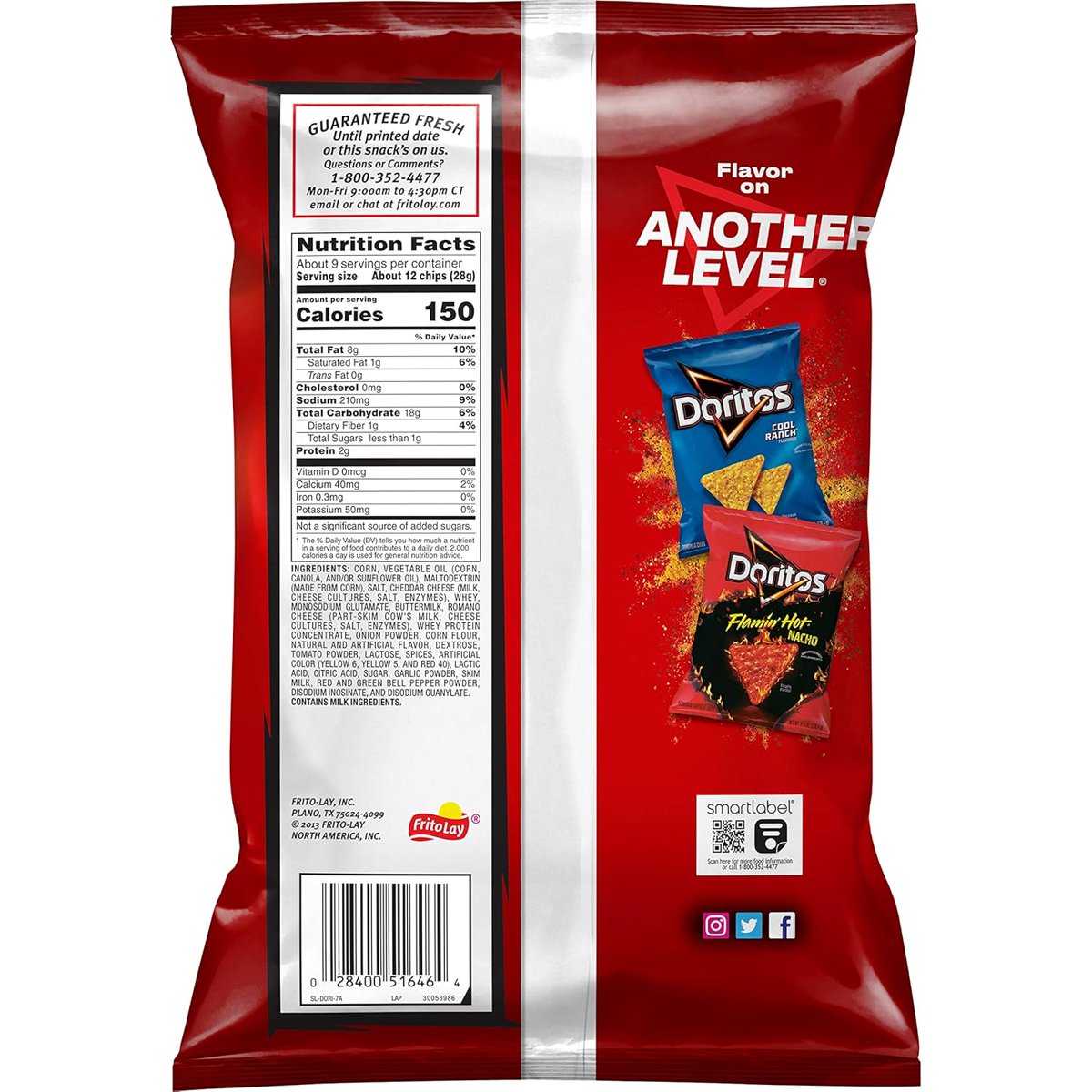 미국직구 Doritos Nacho Cheese 262g / Doritos Nacho Cheese Flavored Tortilla Chips, 262g Bags,  5