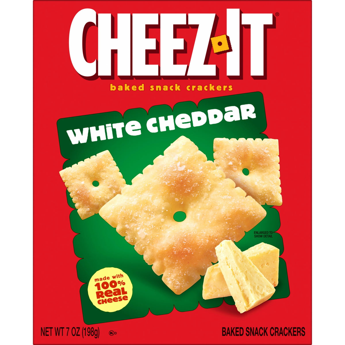 미국직구 치즈잇 White Cheddar Baked Snack Crackers, Lunch Snacks, 7 oz