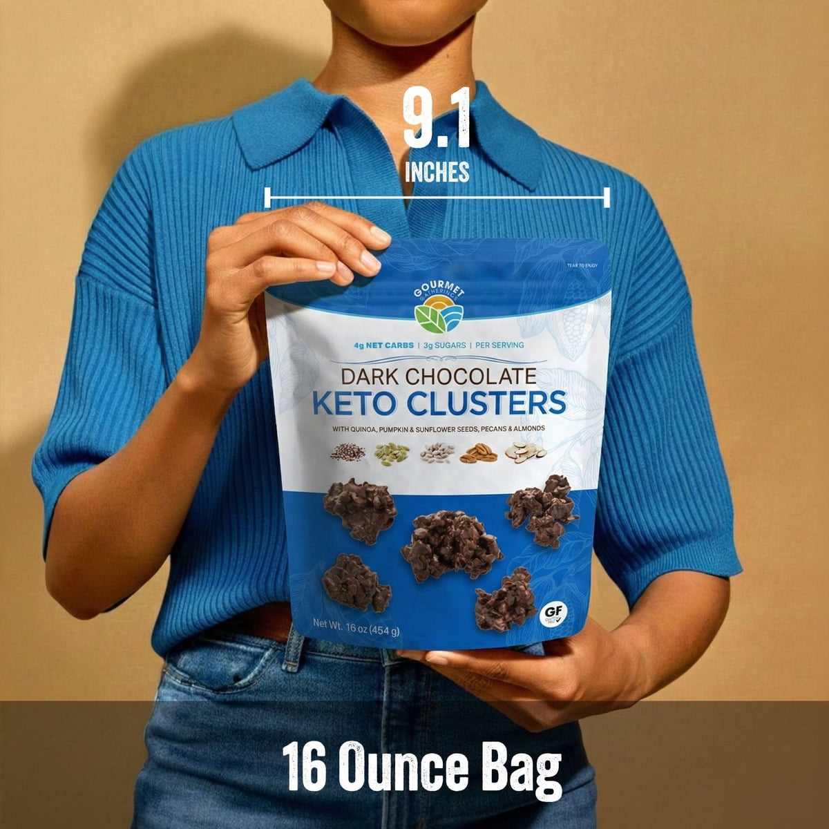 미국직구 Gourmet Gatherings 초콜릿 454g / Gourmet Gatherings Dark Chocolate Keto Cluster, 454g 3