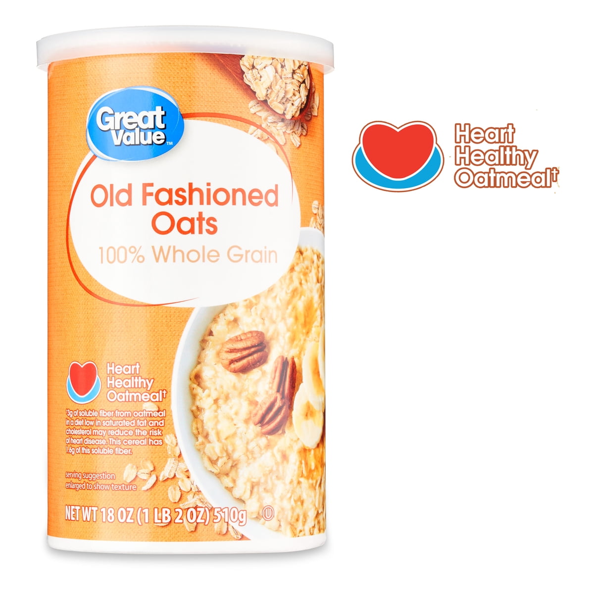 미국직구 Great Value Instant 510g 2팩 / Great Value Instant Old Fashioned Oats, 510g Tube, 2 Pa 3