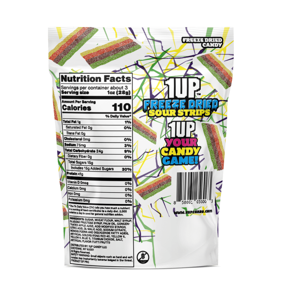 미국직구 1UP FREEZEDRIED STRIPSRAINBOW 85g 2팩 / 1UP_FREEZEDRIED_STRIPSRAINBOW_SUP_85g, 2 Pack  2
