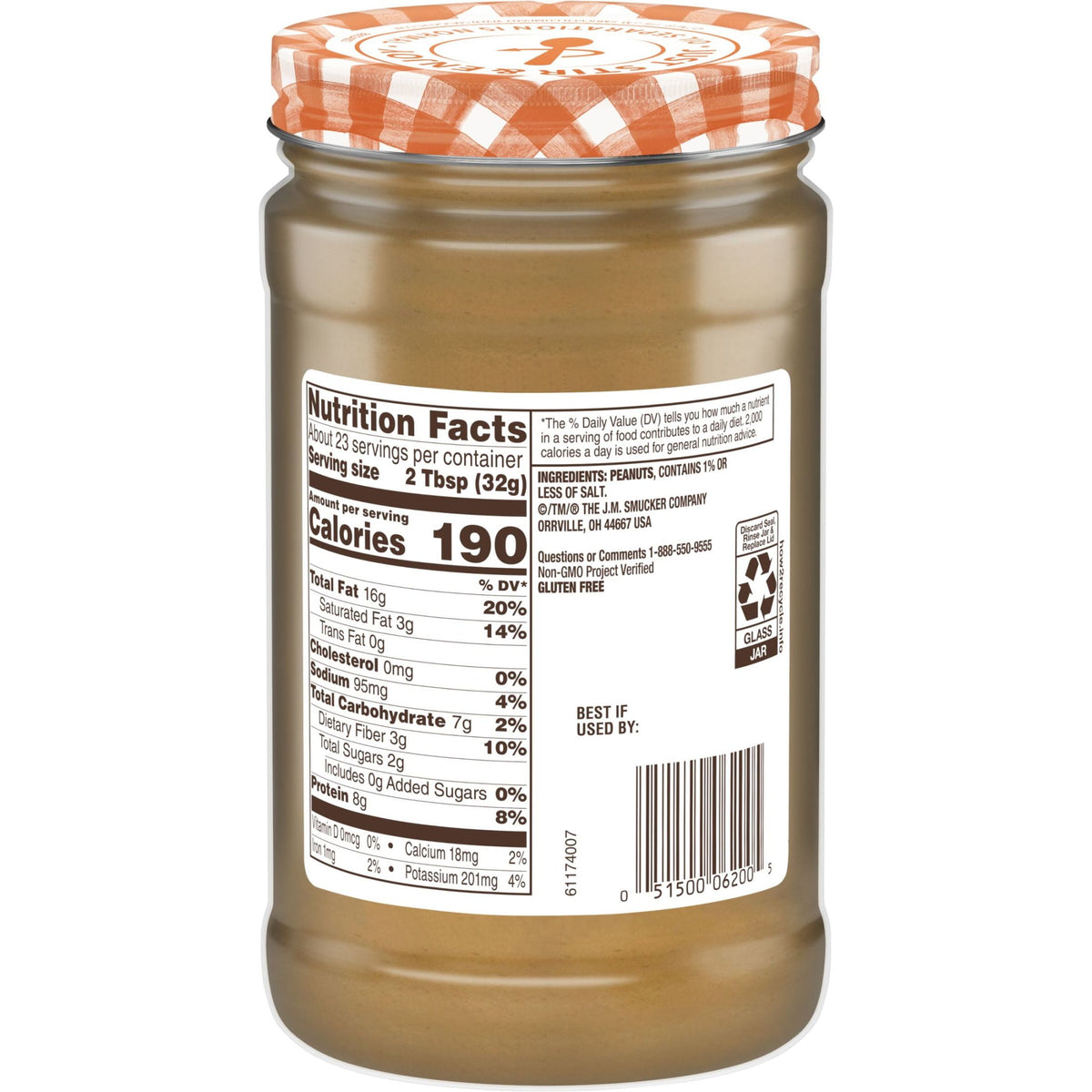 미국직구 Smucker’s Natural Chunky Peanut Butter, 26 oz Jar