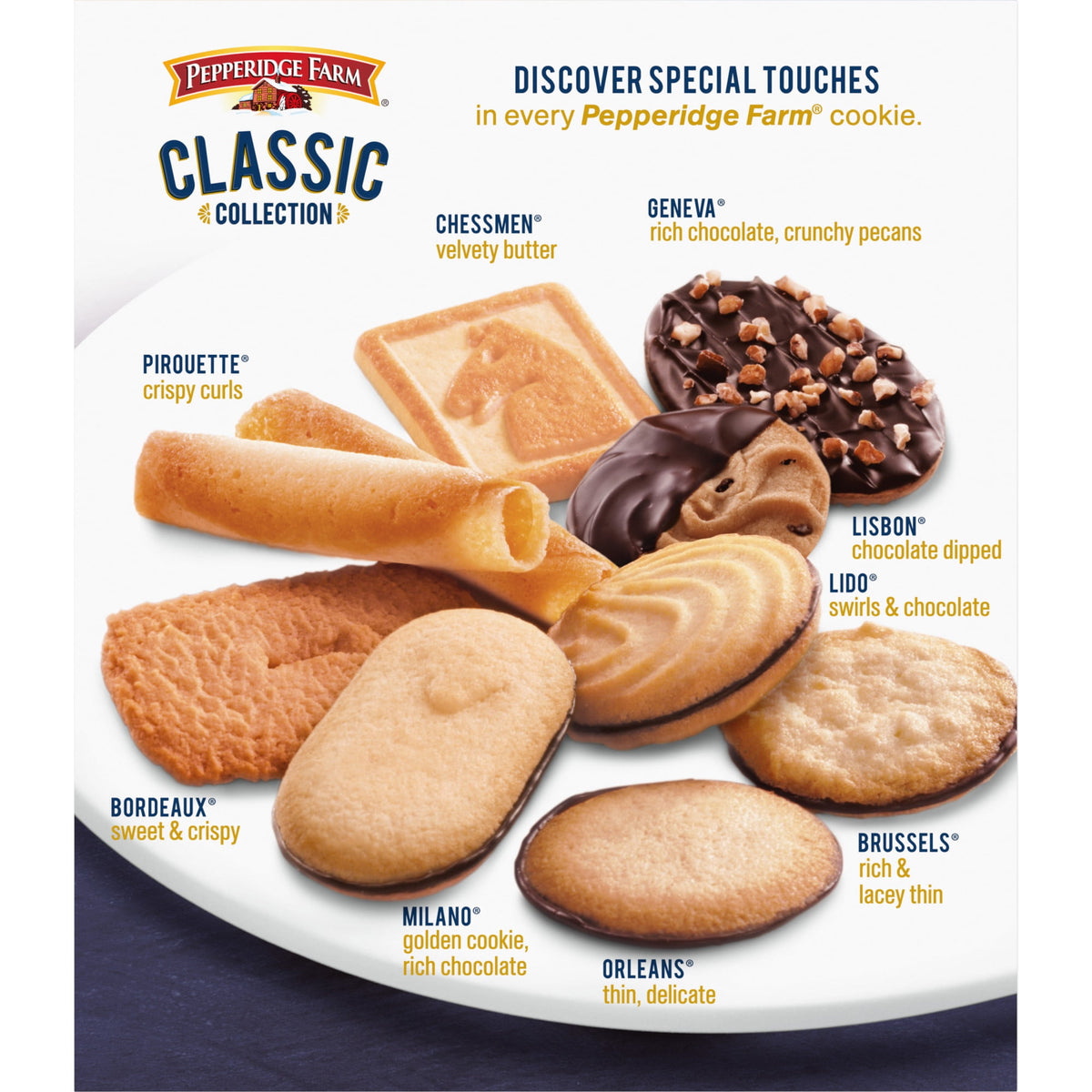 미국직구 페퍼리지팜 Cookies Classic Collection, 9 Cookie Varieties, 13.25 oz. Box