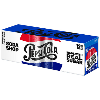미국직구 펩시 Made with Real Sugar Cola 12 fl oz, 12 pack Cans