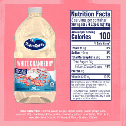 미국직구 오션스프레이 ® White Cranberry Juice Drink, 64 fl oz Bottle