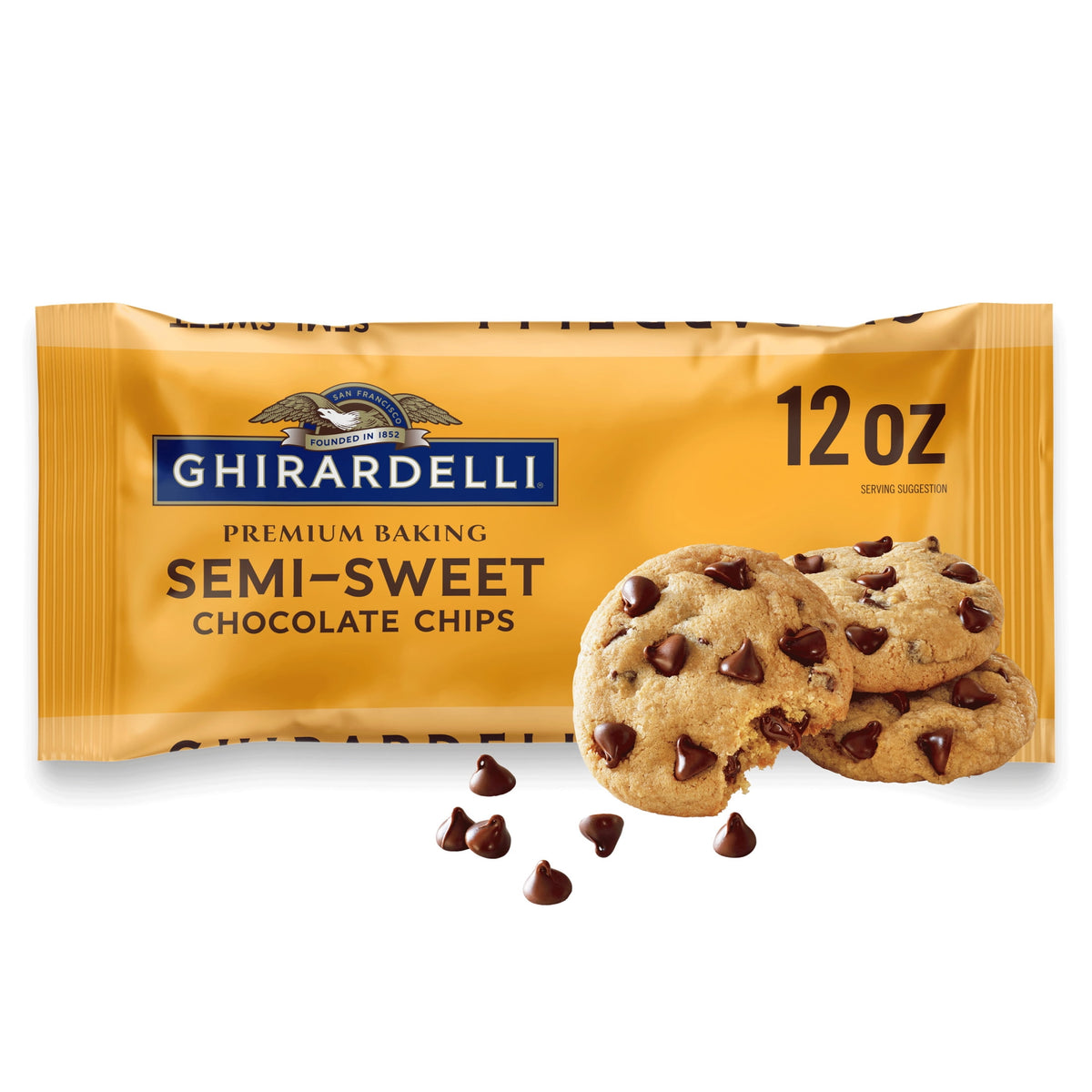 미국직구 기라델리 Semi-Sweet Chocolate Premium Baking Chips Chocolate Chips for Baking, 12 oz Bag