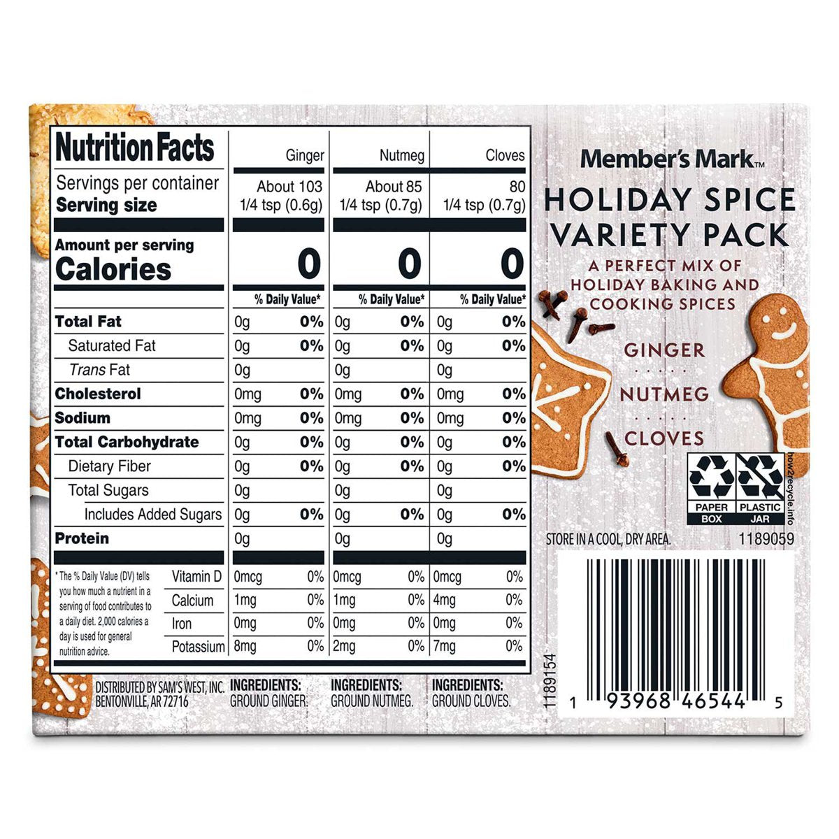 미국직구 Member s Mark 907g / Member s Mark Holiday Baking Cooking Spices Variety Pack 6 907g  7