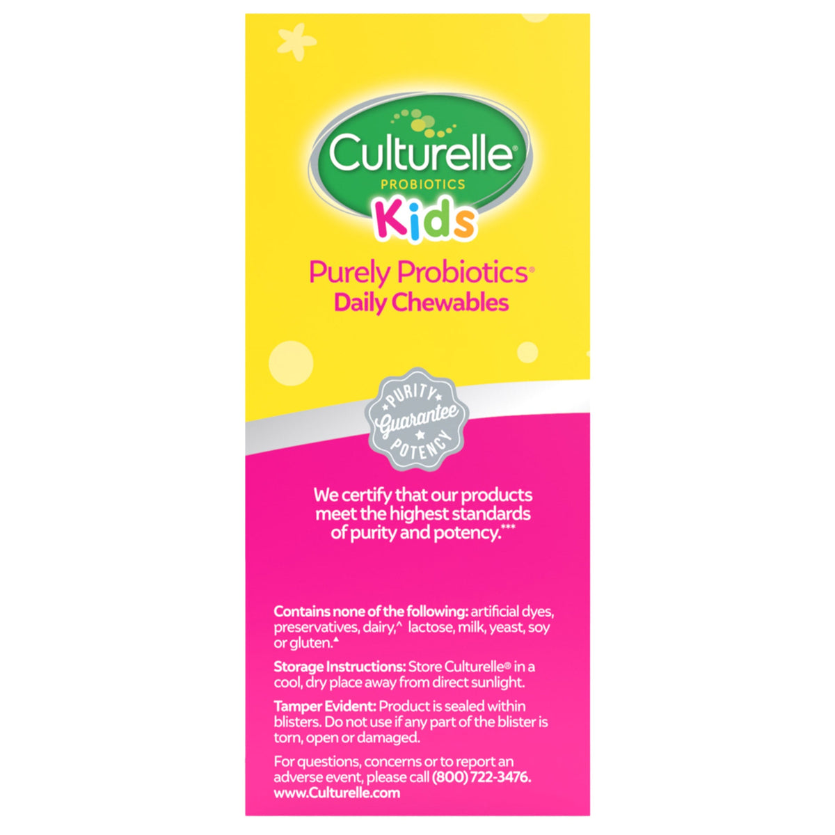 미국직구 컬쳐렐 유산균 Culturelle Kids Purely Probiotics, 60 Chewable Tablets